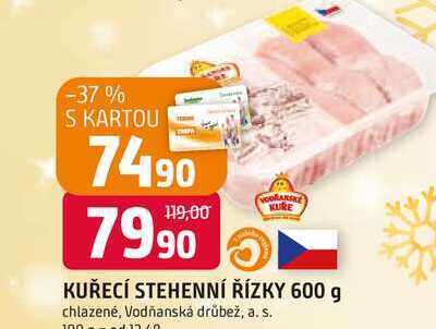 KUŘECÍ STEHENNÍ ŘÍZKY 600 g chlazené