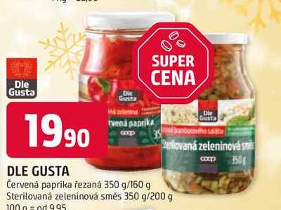 Die Gusta Červená paprika řezaná 350 g/160 g 