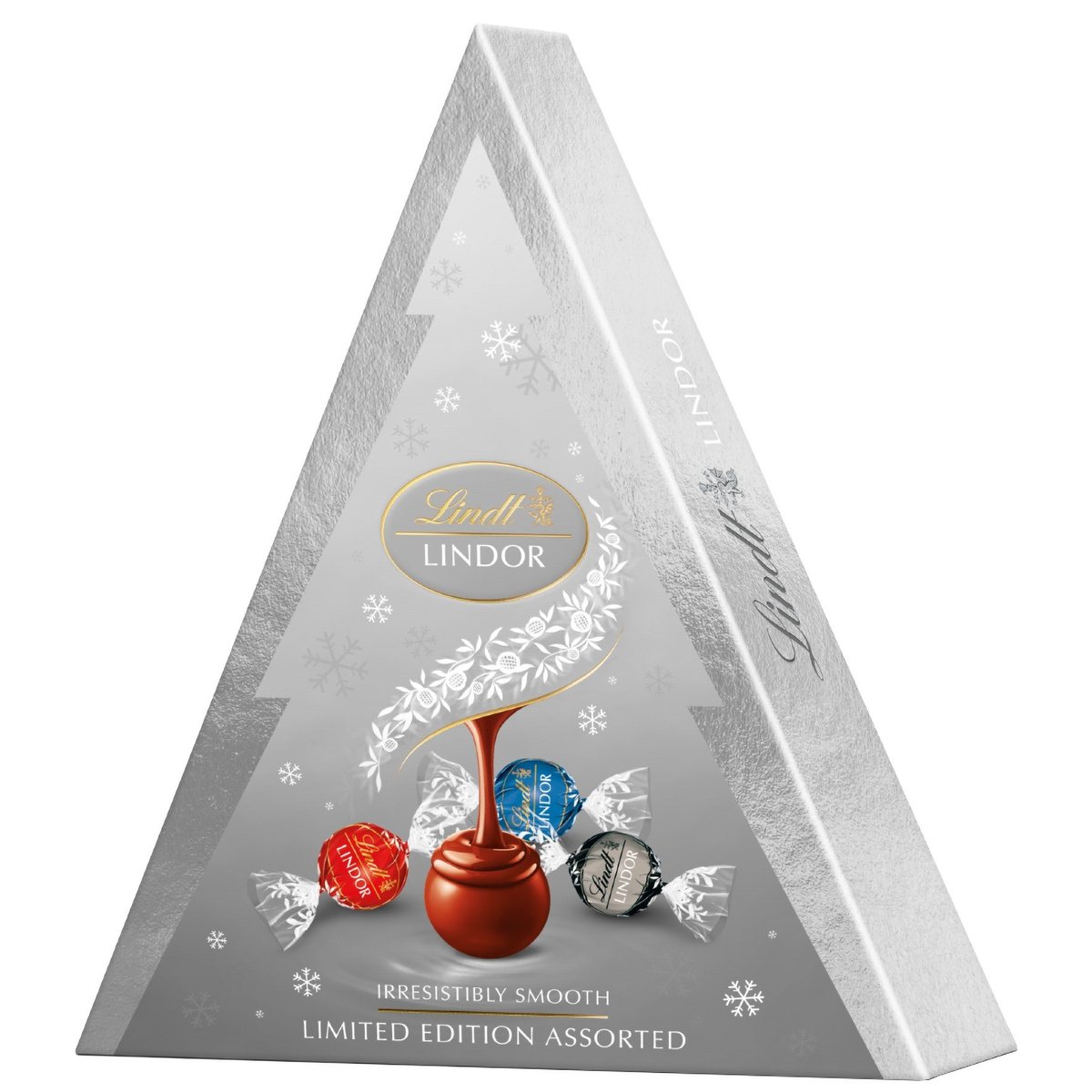 Lindt LINDOR Vánoční stromeček mix stříbrný