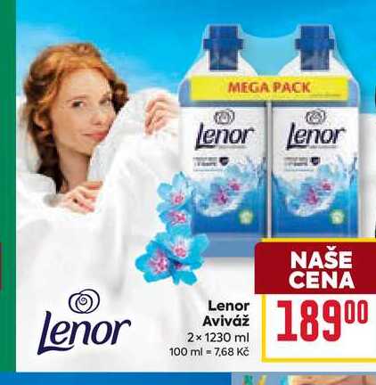 Lenor Aviváž 2× 1230 ml