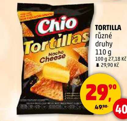 Chio TORTILLA různé druhy, 110 g