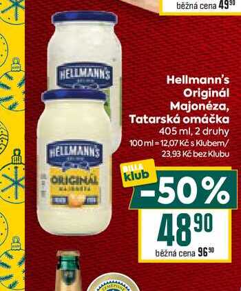 Hellmann's Originál Majonéza, Tatarská omáčka 405 ml