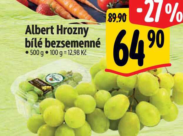 Albert Hrozny bílé bezsemenné 500 g 