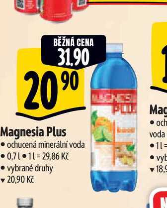   Magnesia Plus  ochucená minerální voda 0,7 l