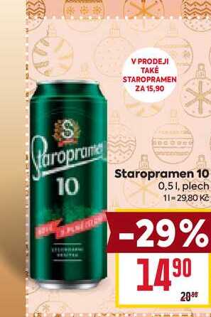 Staropramen 10 0,51, plech 