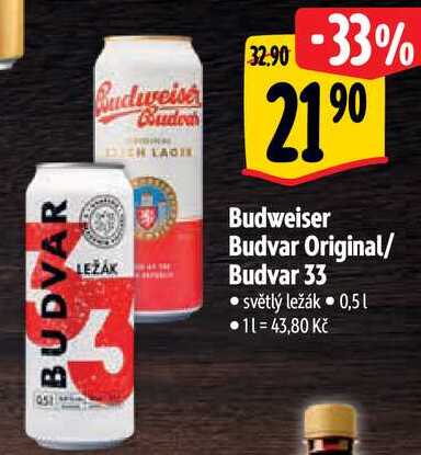 Budweiser Budvar Budvar 33, 0,5 l