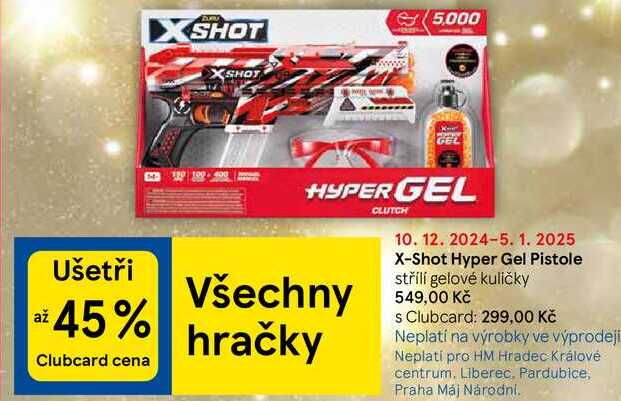 X-Shot Hyper Gel Pistole, střílí gelové kuličky