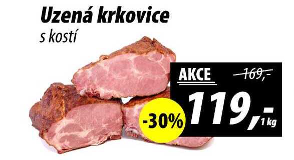 Uzená krkovice s kostí , 1 kg 