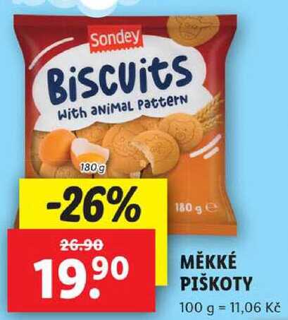 MĚKKÉ PIŠKOTY, 180 g