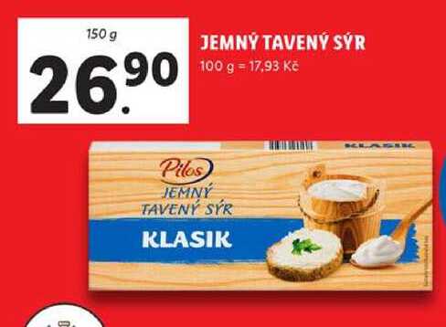 JEMNÝ TAVENÝ SÝR, 150 g