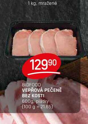 VEPŘOVÁ PEČENĚ BEZ KOSTI 600g, plátky