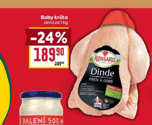 Baby krůta cena za 1 kg