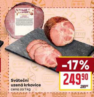 Sváteční uzená krkovice cena za 1 kg 