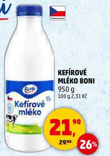 KEFÍROVÉ MLÉKO BONI, 950 g