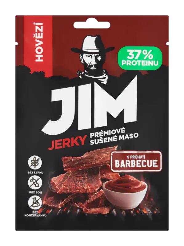 Jim Jerky Prémiové sušené maso hovězí s příchutí BBQ, 23 g