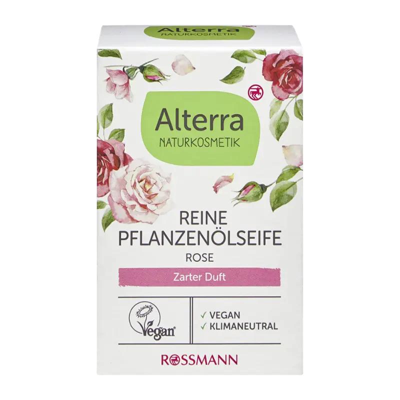 Alterra Naturkosmetik Mýdlo z rostlinných olejů růže, 100 g