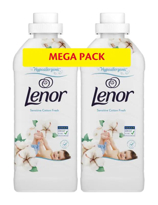 Lenor Aviváž Sensitive Cotton Fresh 1850 ml, 74 pd