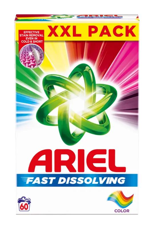 Ariel Prací prášek Color Fast Dissolving, 60 pd