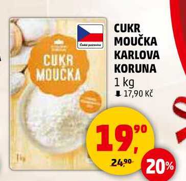 CUKR MOUČKA KARLOVA KORUNA, 1 kg 