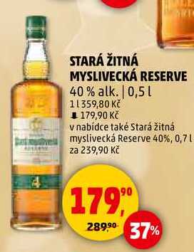 STARÁ ŽITNÁ MYSLIVECKÁ RESERVE 40% alk., 0,5 l 