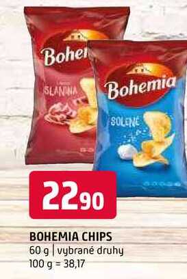 Bohemia Chips 60g, různé druhy