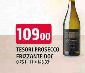 Tesori prosecco frizzante doc 0,75l