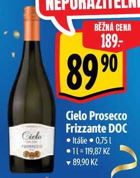 Cielo Prosecco Frizzante DOC, 0,75 l