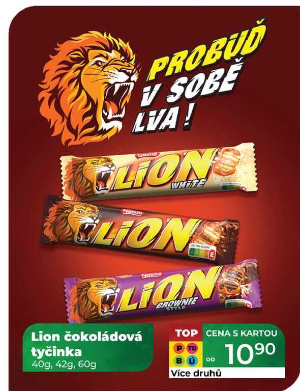 Lion čokoládová tyčinka 40g, 42g, 60g 