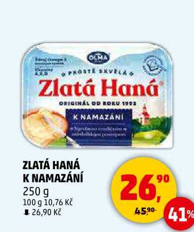 ZLATÁ HANÁ K NAMAZÁNÍ, 250 g 