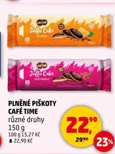 PLNĚNÉ PIŠKOTY CAFÉ TIME různé druhy, 150 g 