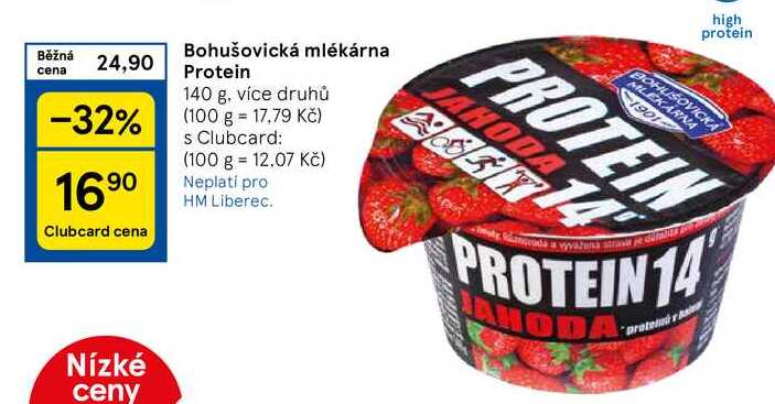 Bohušovická mlékárna Protein, 140 g