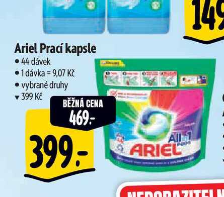 Ariel Prací kapsle  44 dávek 