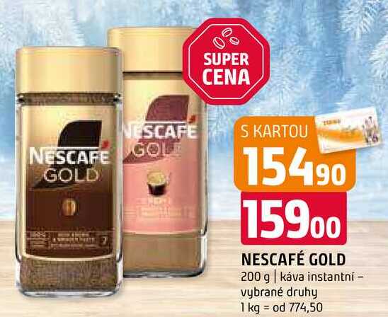 Nescafé gold 200 g káva instantní vybrané druhy 