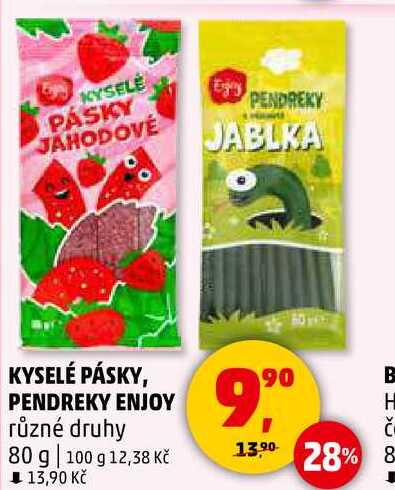 KYSELÉ PÁSKY, PENDREKY ENJOY různé druhy, 80 g 