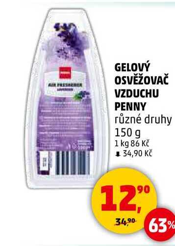 GELOVÝ OSVĚŽOVAČ VZDUCHU PENNY různé druhy, 150 g 