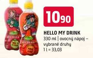 Hello my drink 330 ml ovocný nápoj vybrané druhy