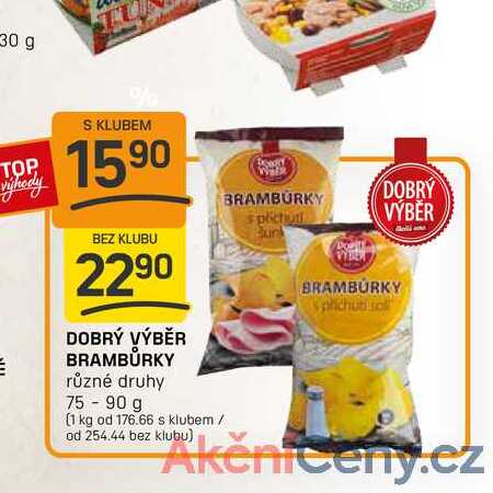 DOBRÝ VÝBĚR BRAMBŮRKY různé druhy 75-90 g