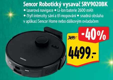 Sencor Robotický vysavač SRV9020BK 