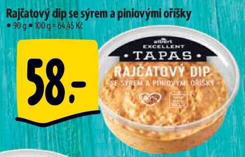 Rajčatový dip se sýrem a piniovými oříšky, 90 g