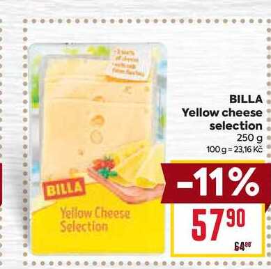 BILLA Yellow cheese selection 250 g 