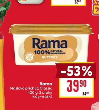 Rama Máslová příchuť, Classic 400 g 