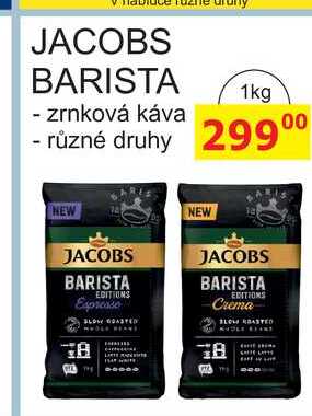 JACOBS BARISTA - zrnková káva 1kg 