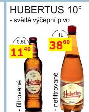 HUBERTUS 10° světlé výčepní pivo 1L