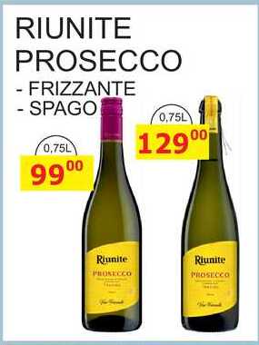 RIUNITE PROSECCO FRIZZANTE - SPAGO 0,75L 