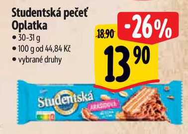 Studentská pečeť Oplatka, 30-31 g