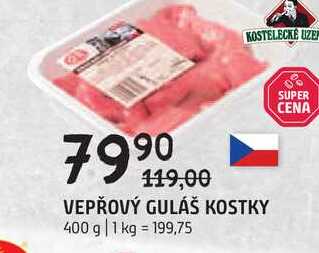 Guláš vepřový kostky 400g