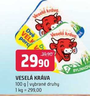 Veselá kráva 100 g vybrané druhy 