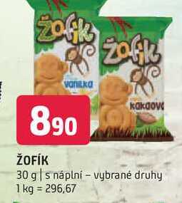 Žofík 30 g s náplní vybrané druhy