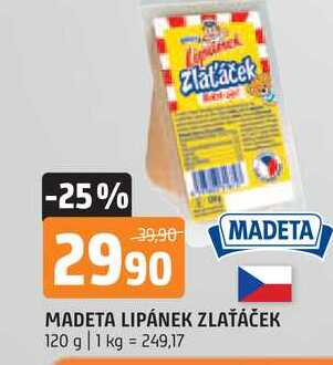 Madeta lipánek zlatáček 120 g