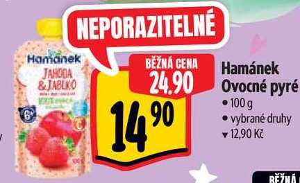 Hamánek Ovocné pyré, 100 g